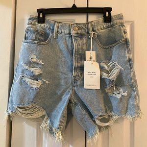 Lucky Brand 90's Midi High Rise Denim Short